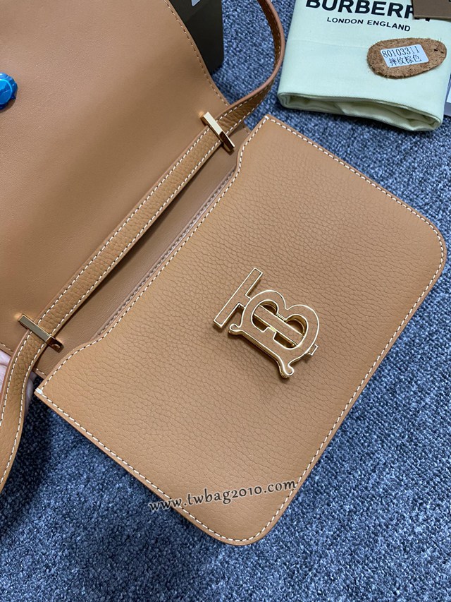 Burberry專櫃新版型立挺TB專屬標識鎖扣包 巴寶莉粒紋皮單肩斜挎女包 yxb1222